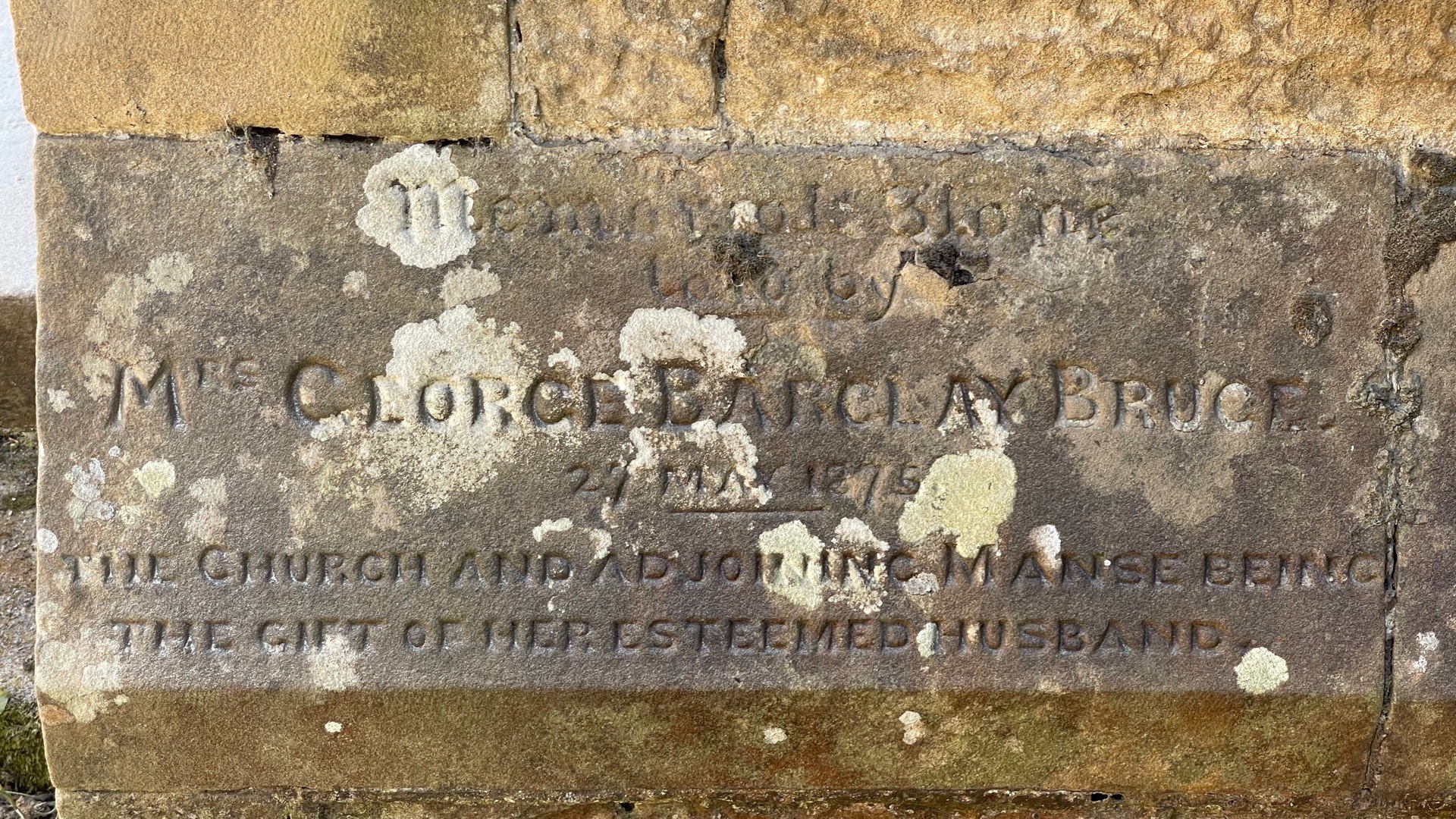 Warksburn Old Church Memorial Stone