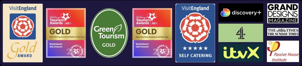 Warksburn Old Church Logos With Multiple Gold Awards